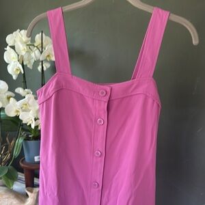 Everlane Magenta Button-Up Shirt dress